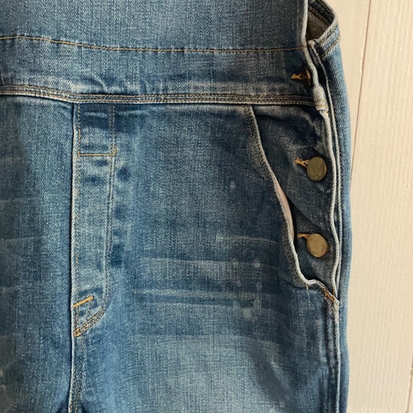 FRAME DENIM OVERALLS sz S distressed at pockets. - Picture 3 of 7